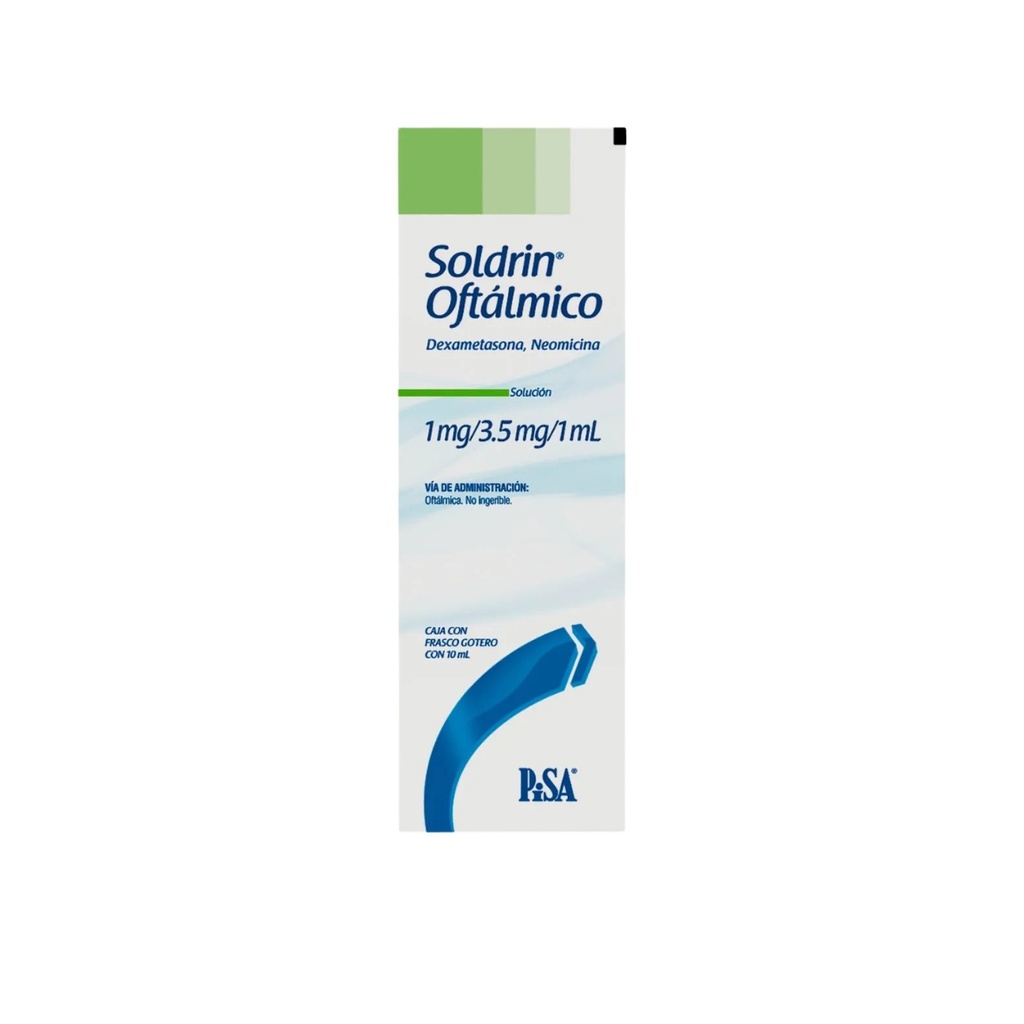 DEXAMETASONA NEOMICINA SOL OFTALMICA 1/3.5/ML FCO GOTERO C/10 ML SOLDRIN OFTALMICO LAB PISA