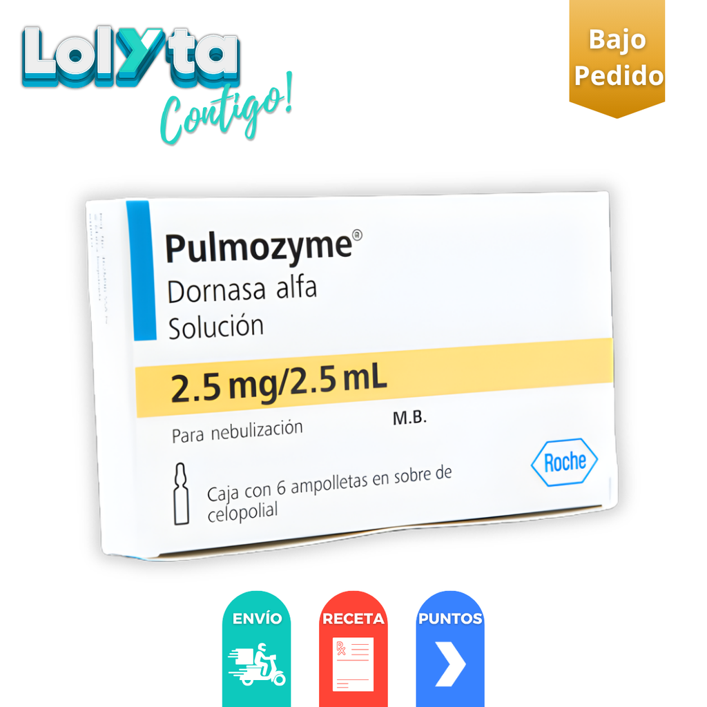 [671] PULMOZYME SOL P/NEBULIZAR 2.5 MG/2.5 ML C/6 AMP DORNASA ALFA LAB ROCHE (RF)