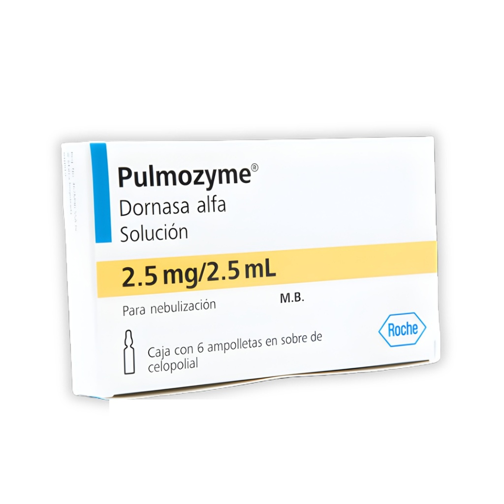 [671] PULMOZYME SOL P/NEBULIZAR 2.5 MG/2.5 ML C/6 AMP DORNASA ALFA LAB ROCHE (RF)