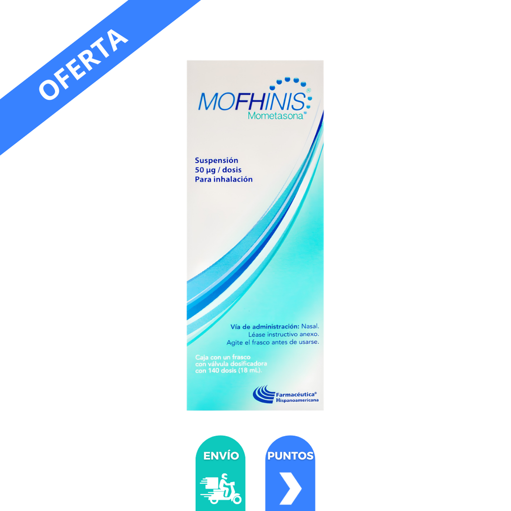 MOMETASONA SUSP P/INHALACION 0.05% C/18 ML MOFHINIS LAB FARMACEUTICA HISPANOAMERICANA
