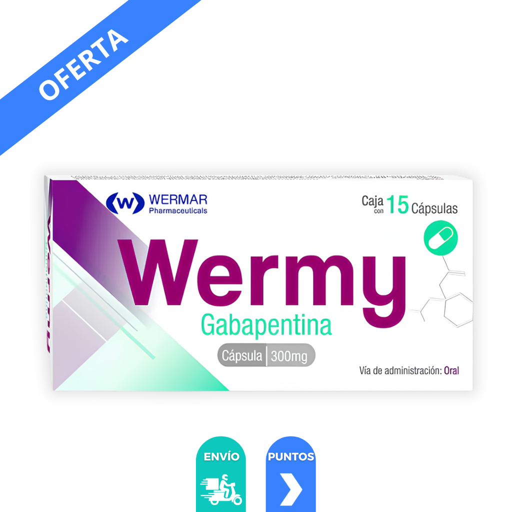 GABAPENTINA 300 MG C/15 CAP WERMY LAB WERMAR