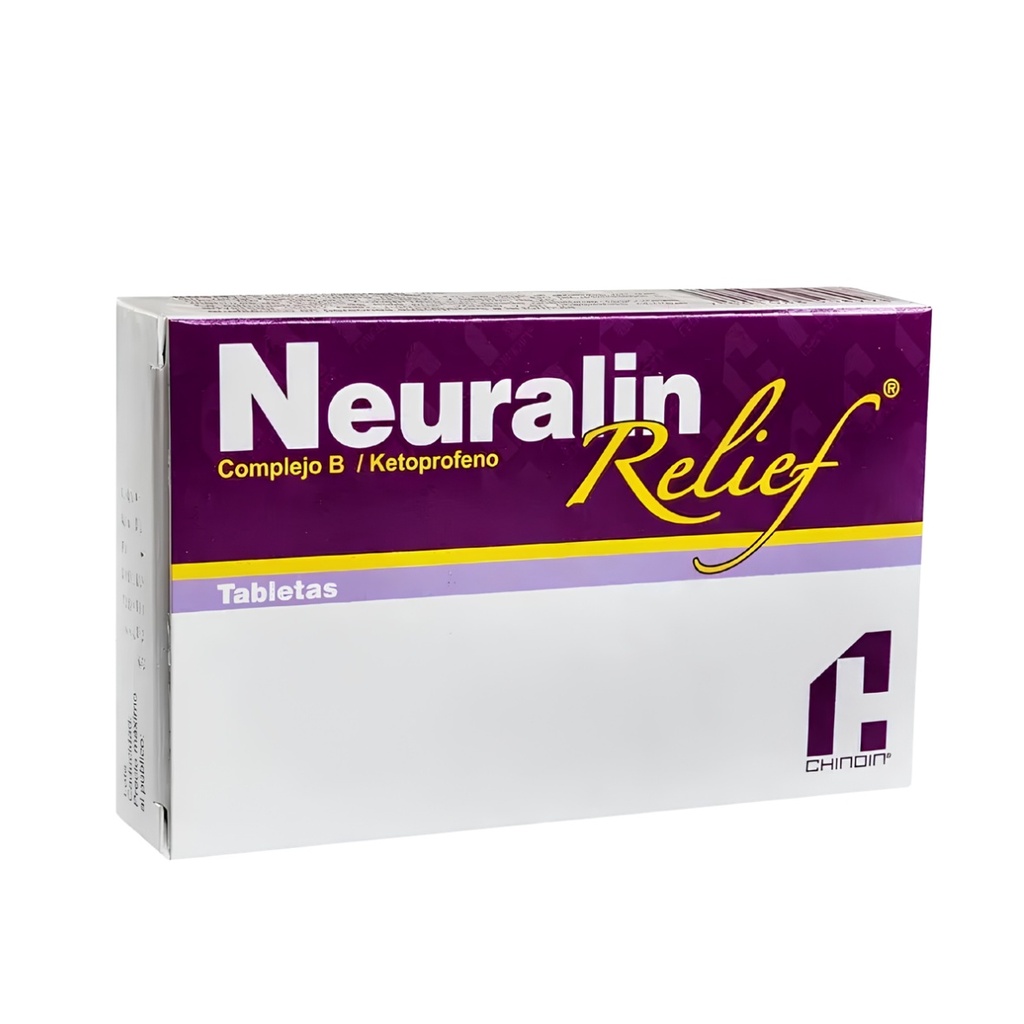 NEURALIN RELIEF 100/100/50/5 MG C/10 TAB KETOPROFENO TIAMINA PIRIDOXINA CIANOCOBALAMINA (COMPLEJO B) LAB CHINOIN