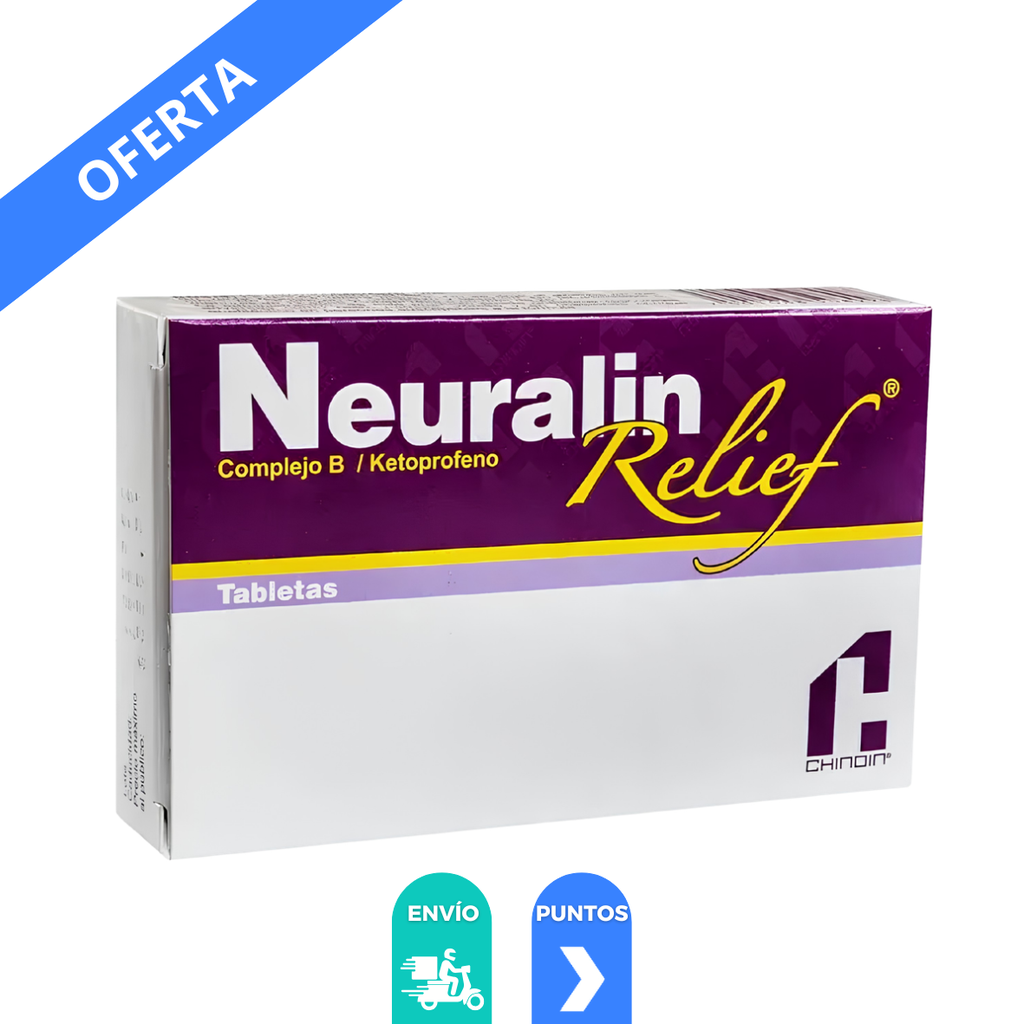 NEURALIN RELIEF 100/100/50/5 MG C/10 TAB KETOPROFENO TIAMINA PIRIDOXINA CIANOCOBALAMINA (COMPLEJO B) LAB CHINOIN