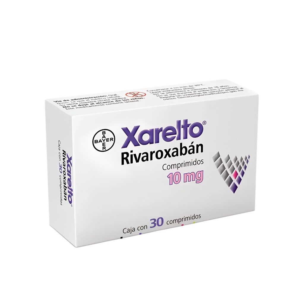XARELTO 10 MG C/30 COMPRIMIDOS RIVAROXABAN LAB BAYER