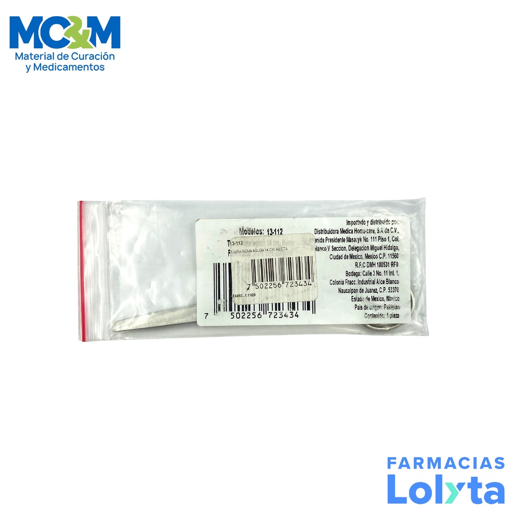 TIJERA ROMA AGUDA 14 CM RECTA HOME CARE