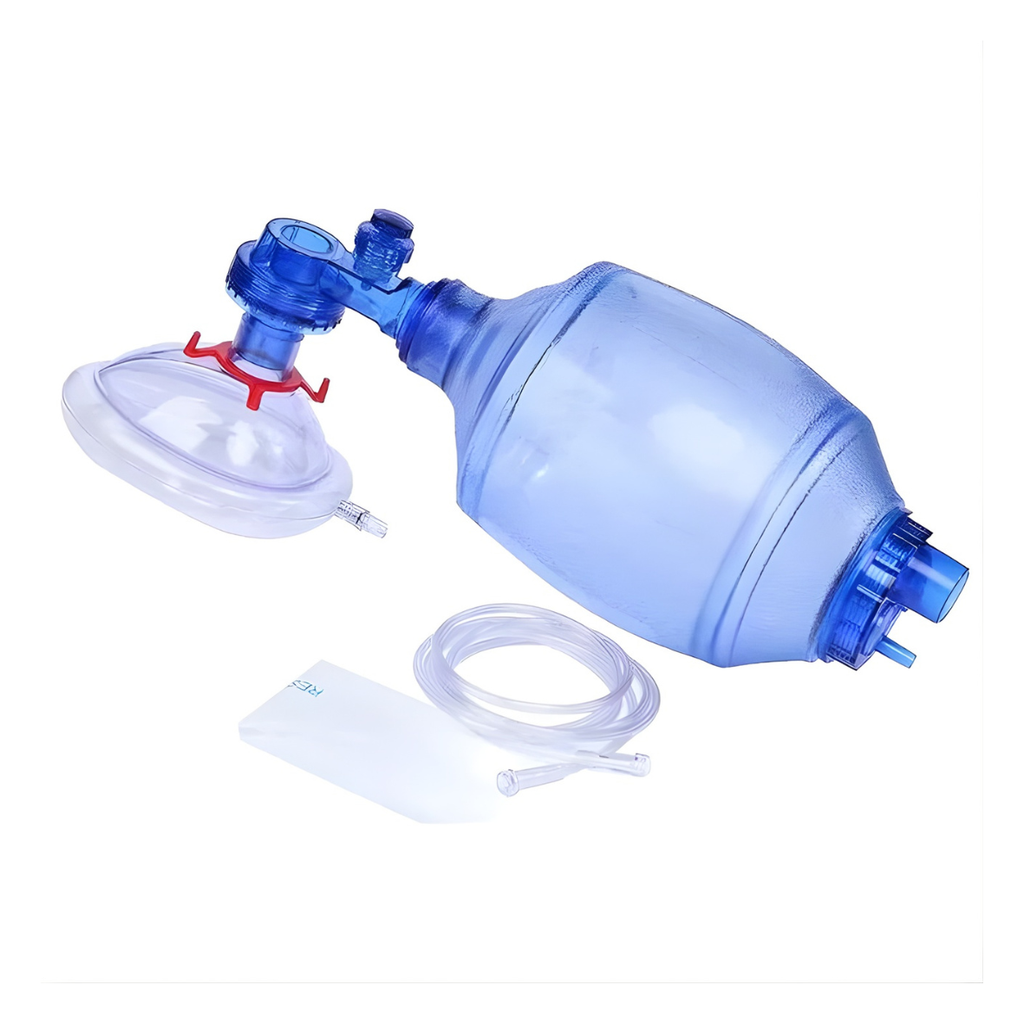 RESUCITADOR DESECHABLE ADULTO CON MASCARILLA TUBO DE OXIGENO CONECTOR REF 143524 LAB EXIN MEDICAL (AMBU)