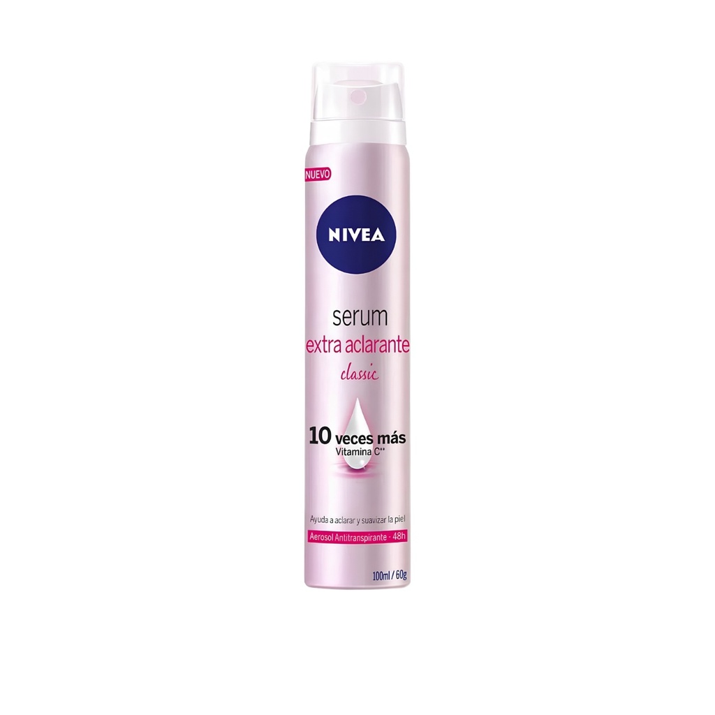 ANTITRANSPIRANTE AEROSOL NIVEA 100 ML SERUM TONO NATURAL CLASSIC CON VITAMINA C BEIERSDORF