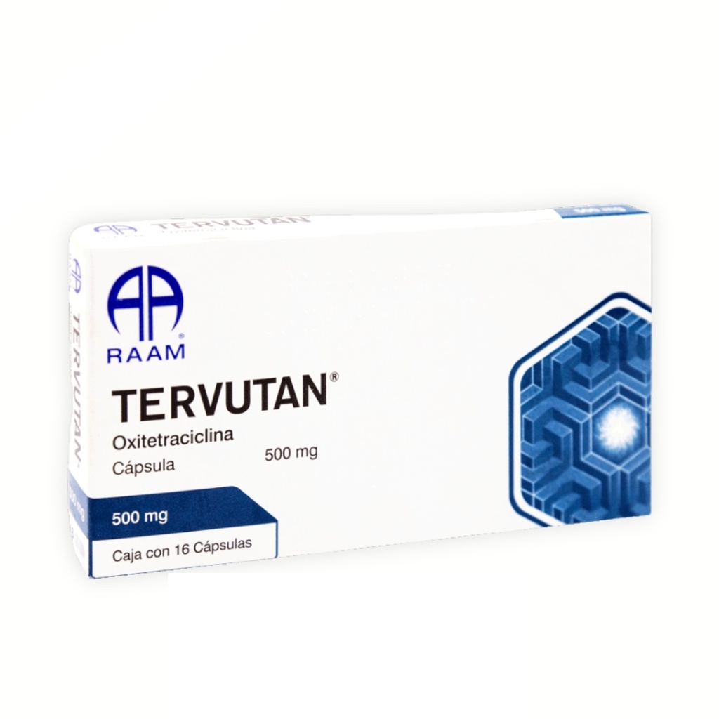 OXITETRACICLINA 500 MG C/16 CAP TERVUTAN LAB RAAM