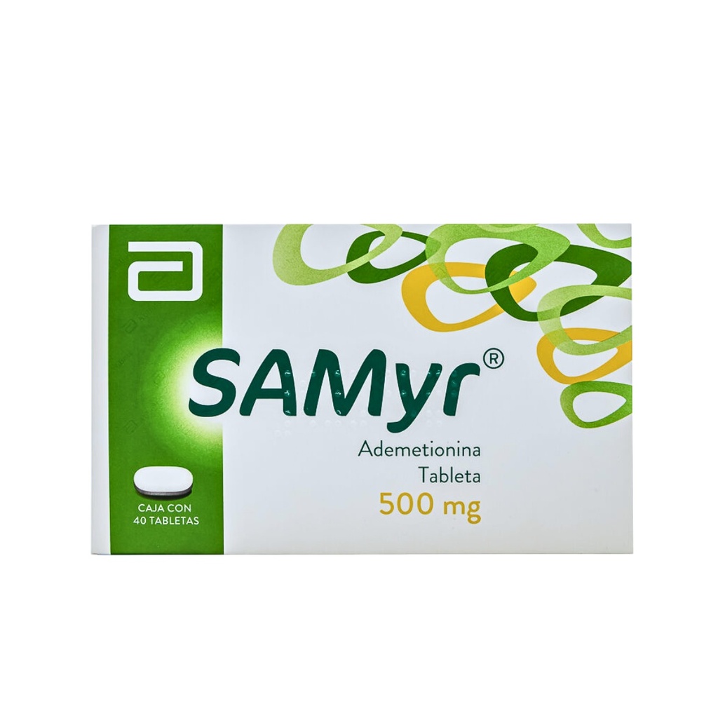 SAMYR 500 MG C/40 TAB ADEMETIONINA LAB ABBOTT