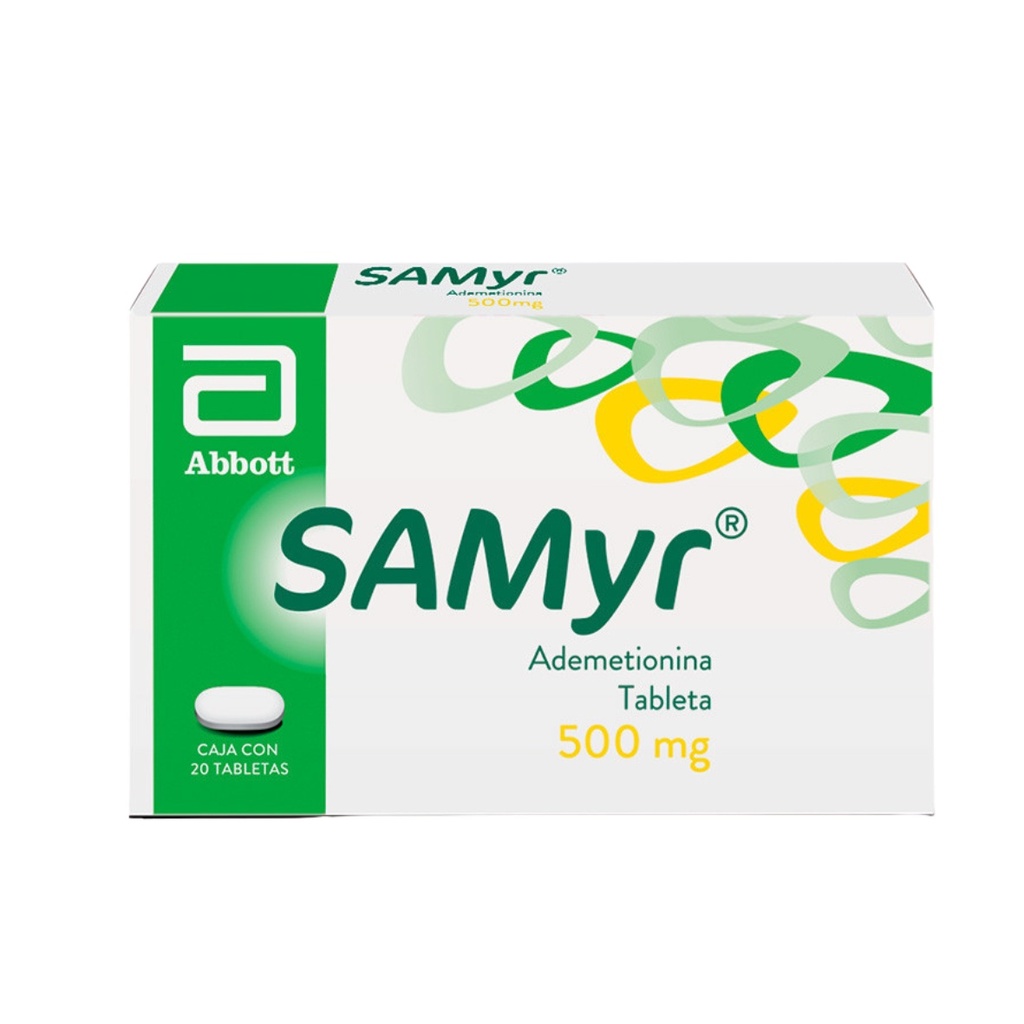 SAMYR 500 MG C/20 TAB ADEMETIONINA LAB ABBOTT