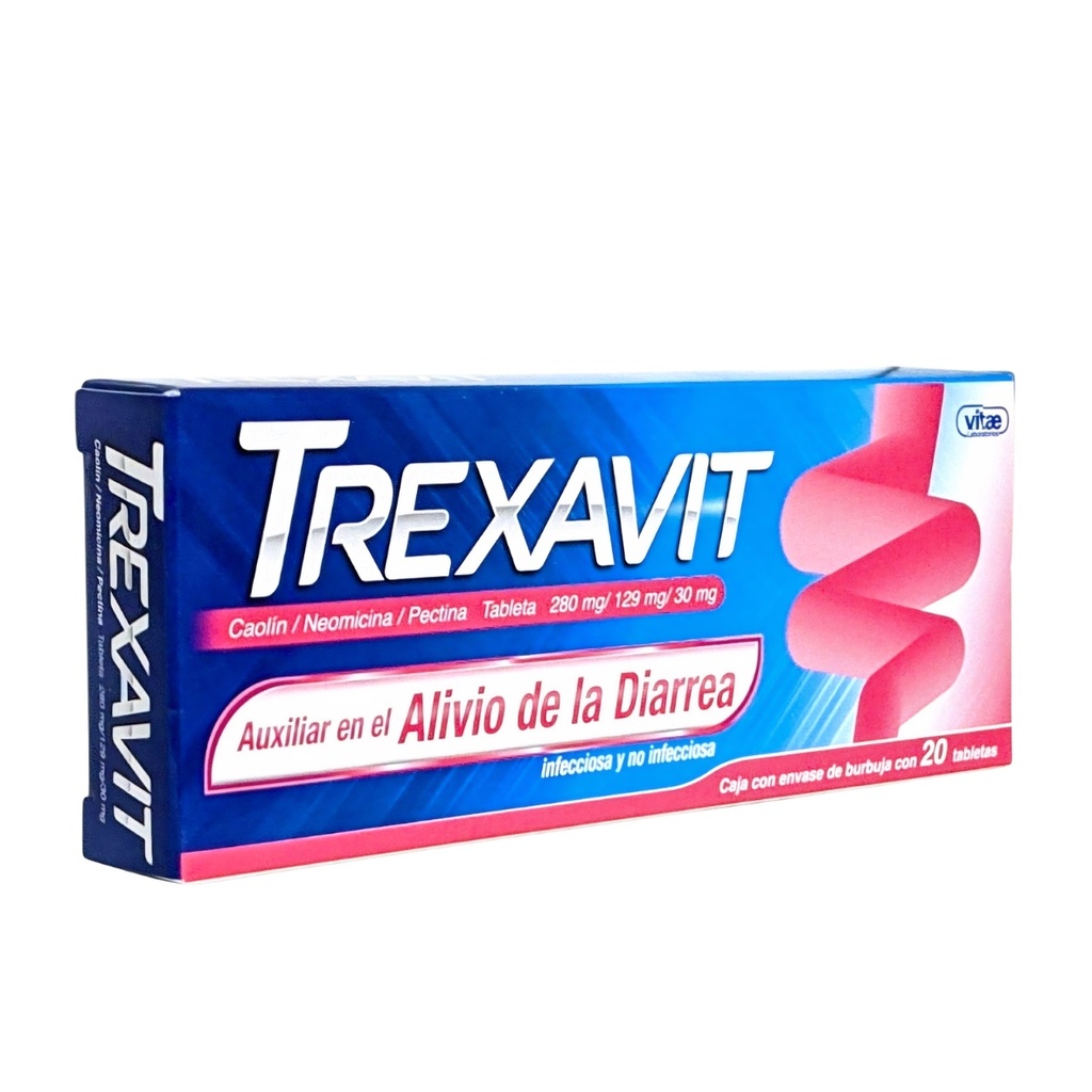 NEOMICINA CAOLIN PECTINA 129/280/30 MG C/20 TAB TREXAVIT LAB VITAE