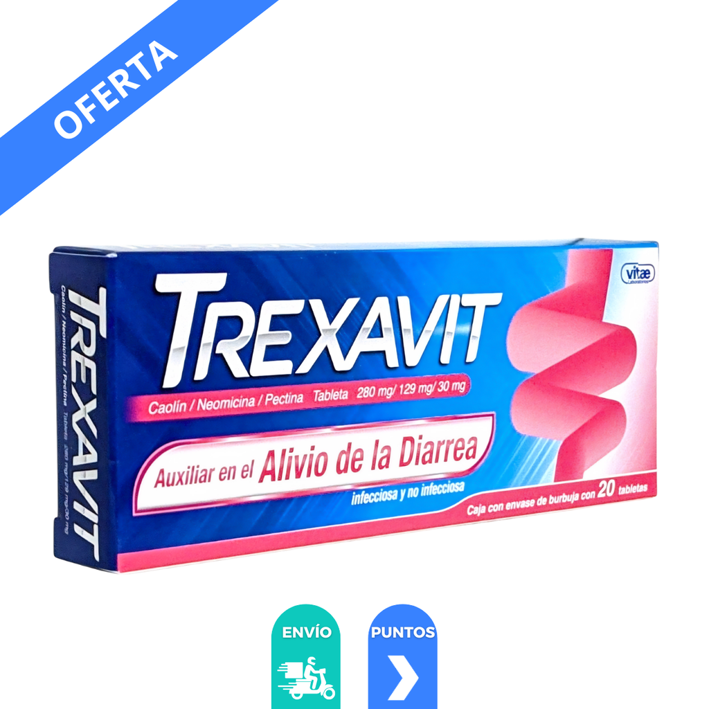 [4870] NEOMICINA CAOLIN PECTINA 129/280/30 MG C/20 TAB TREXAVIT LAB VITAE