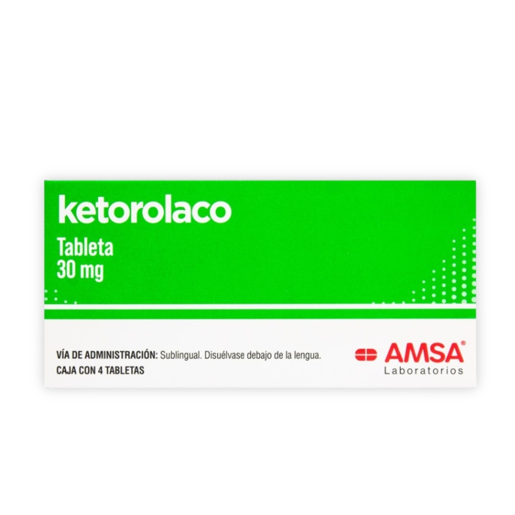 KETOROLACO 30 MG C/4 TAB SUBLINGUAL LAB AMSA