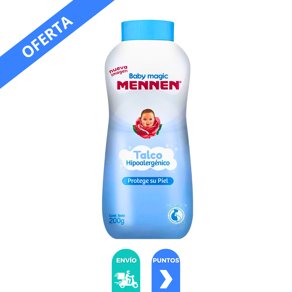 TALCO PARA BEBE HIPOALERGENICO MENNEN C/200 G AZUL PALMOLIVE