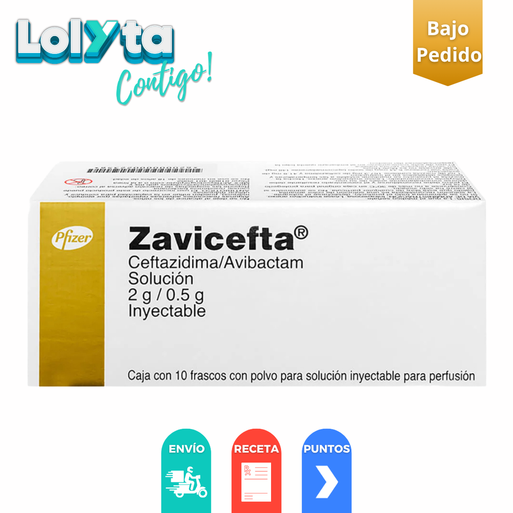 [2531] ZAVICEFTA SOL INY 2/0.5 G C/10 FCOS CEFTAZIDIMA AVIBACTAM LAB PFIZER