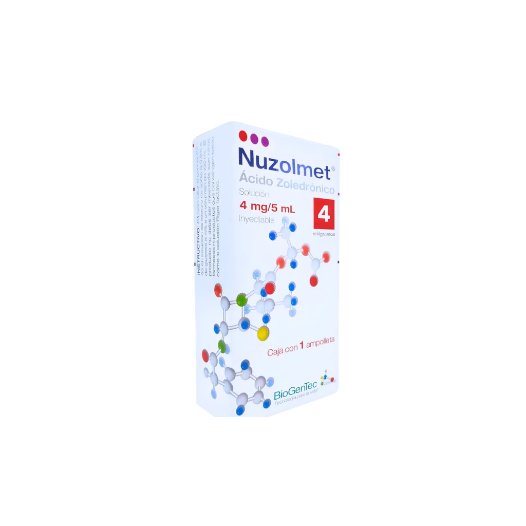 ACIDO ZOLEDRONICO SOL INY 4 MG/5 ML NUZOLMET LAB PSICOFARMA