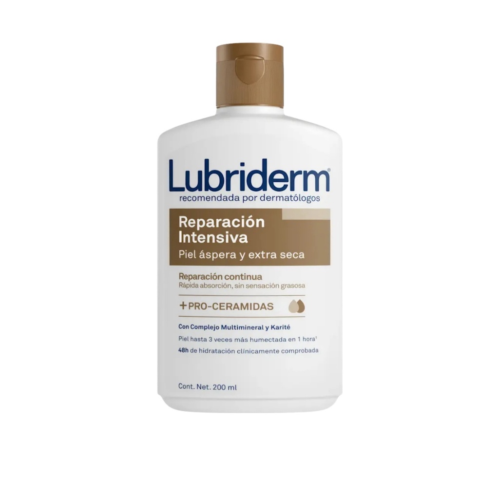 CREMA LUBRIDERM REPARACION INTENSIVA 200 ML PIEL ASPERA Y/O EXTRA SECA JOHNSON & JOHNSON