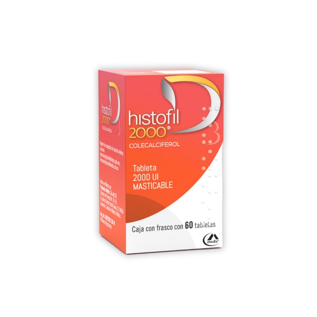 HISTOFIL 2000 UI C/60 TAB MASTICABLES COLECALCIFEROL LAB MEDIX