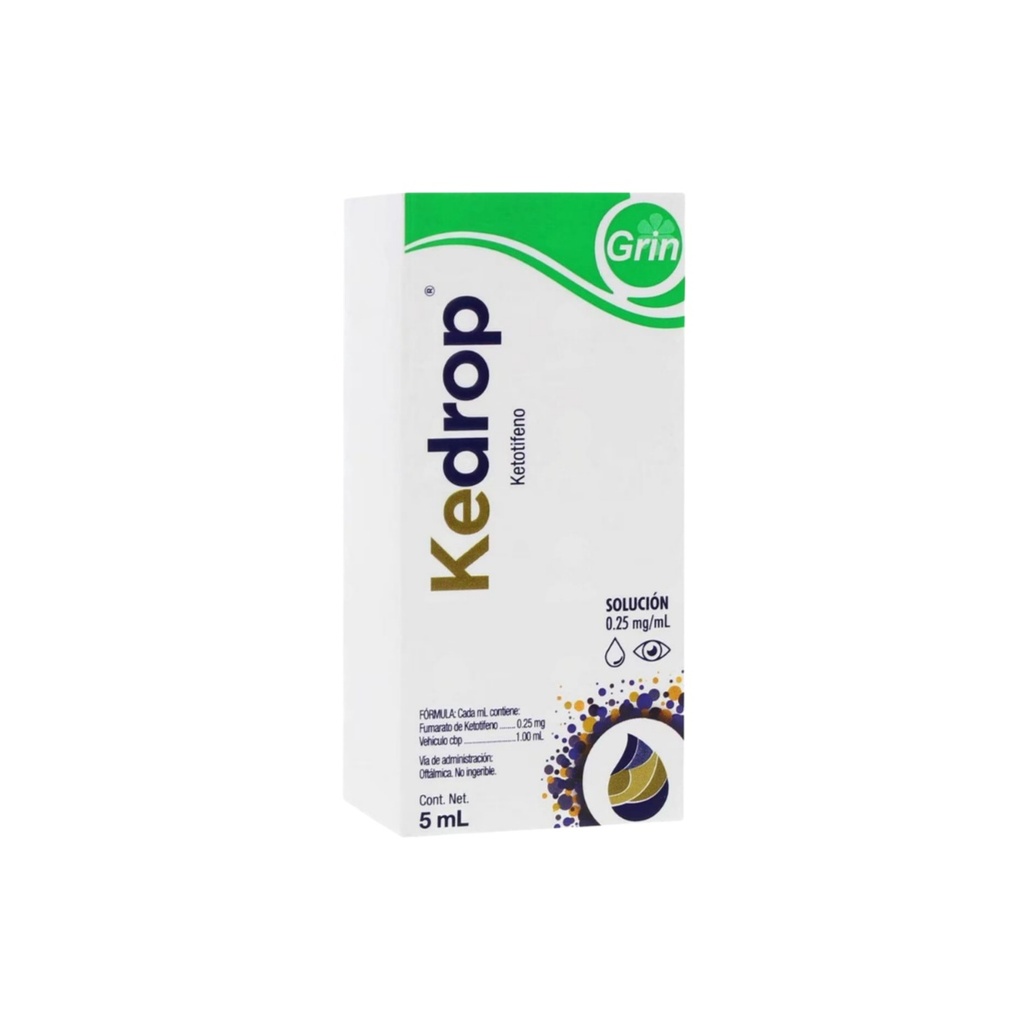 KEDROP SOL OFTALMICA 0.25 MG/ML FCO C/5 ML KETOTIFENO LAB GRIN