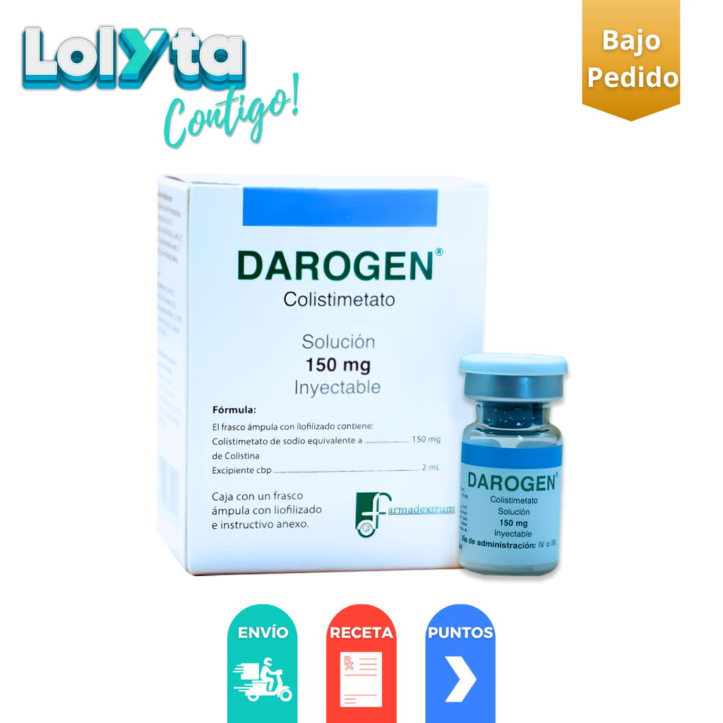 [4883] COLISTIMETATO DE SODIO  SOL INY 150 MG DAROGEN LAB FARMADEXTRUM