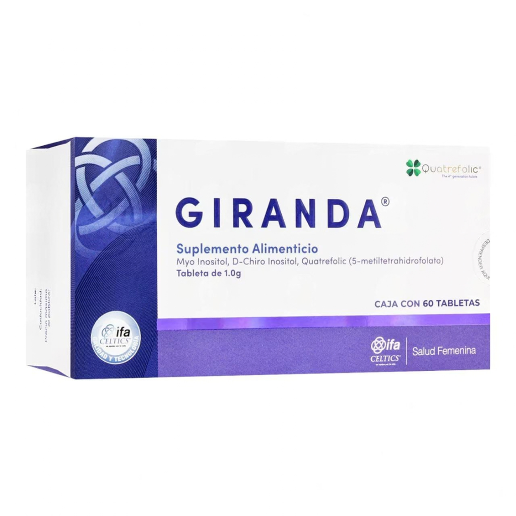 GIRANDA SUPLEMENTO ALIMENTICIO INOSITOL METILTETRAHIDROFOLATO 1 G C/60 TAB LAB IFA