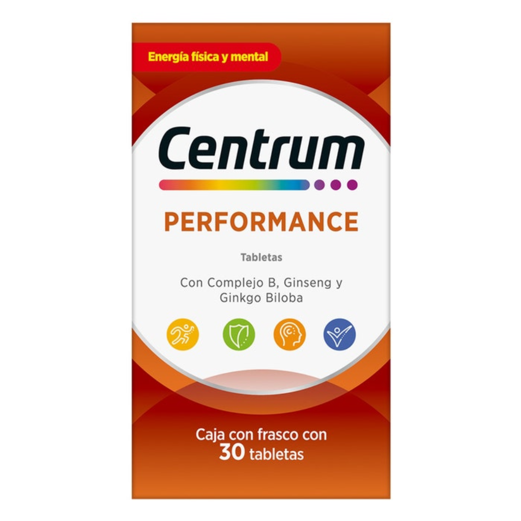 [4926] CENTRUM PERFORMANCE C/100 TAB COMPLEJO B GINSENG GINKGO BILOGA LAB GSK