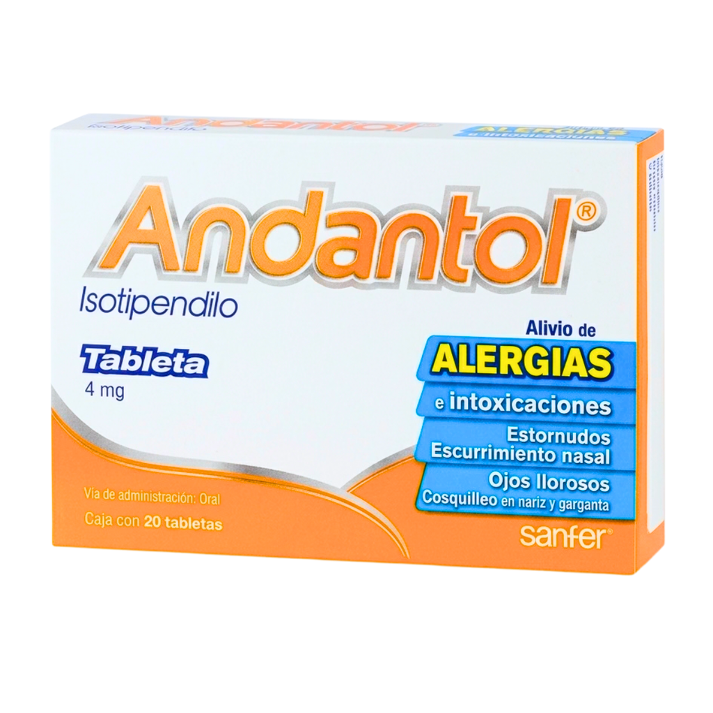 [4931] ANDANTOL 4 MG C/20 TAB ISOTIPENDILO LAB SANFER