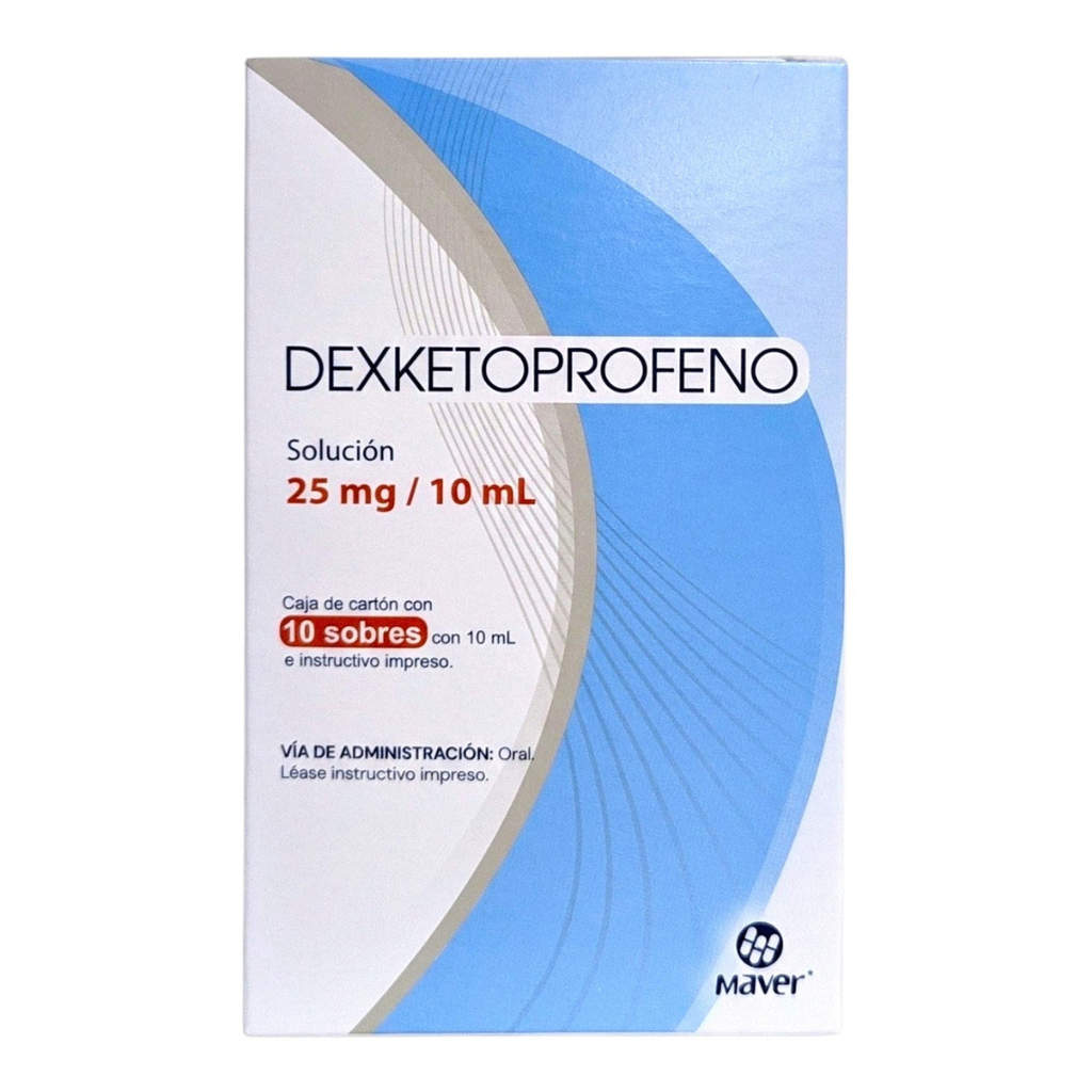 DEXKETOPROFENO SOL ORAL 25 MG/10 ML C/10 SOBRES LAB MAVER