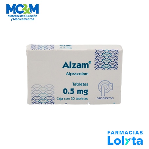 [4] ALPRAZOLAM 0.5 MG C/30 TAB ALZAM LAB PSICOFARMA GRUPO II