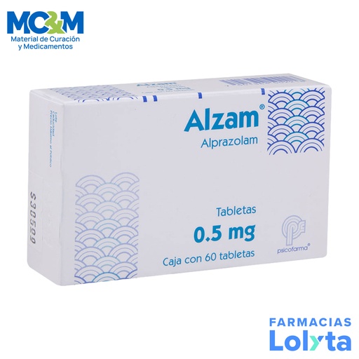 [5] ALPRAZOLAM 0.5 MG C/60 TAB ALZAM LAB PSICOFARMA GRUPO II