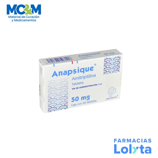 [15] AMITRIPTILINA 50 MG C/20 TAB ANAPSIQUE LAB PSICOFARMA GRUPO III