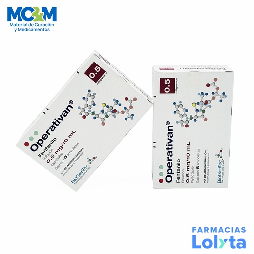 [40] FENTANILO SOL INY 0.5 MG/10 ML C/6 AMP OPERATIVAN LAB PSICOFARMA GRUPO I