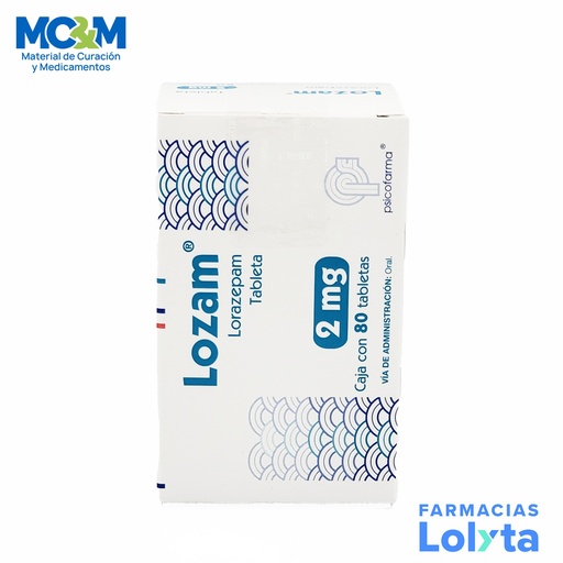 [48] LORAZEPAM 2 MG C/80 TAB LOZAM LAB PSICOFARMA GRUPO II