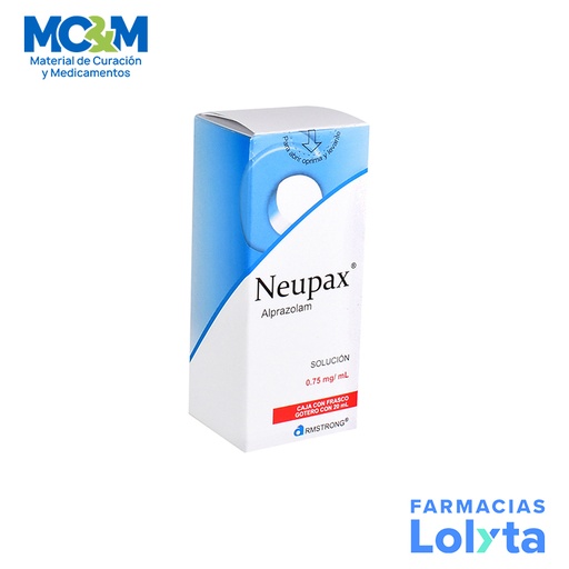 [69] ALPRAZOLAM SOL ORAL 0.75 MG/ML FCO C/20 ML NEUPAX LAB ARMSTRONG GRUPO II