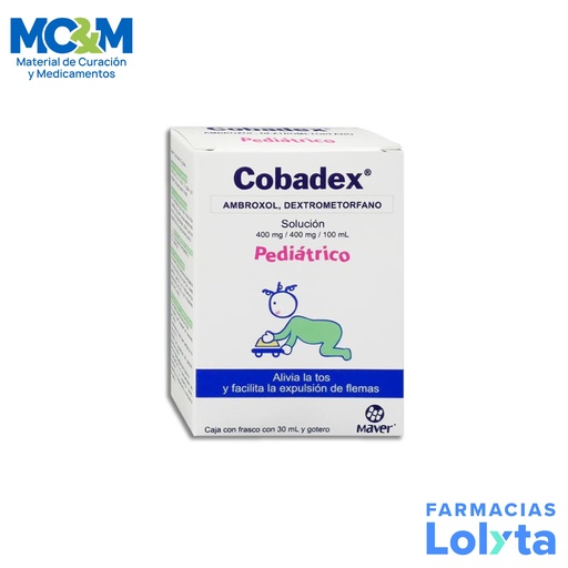 [72] AMBROXOL DEXTROMETORFANO SOL ORAL 400/400 MG/100 ML C/30 ML COBADEX PEDIATRICO LAB MAVER