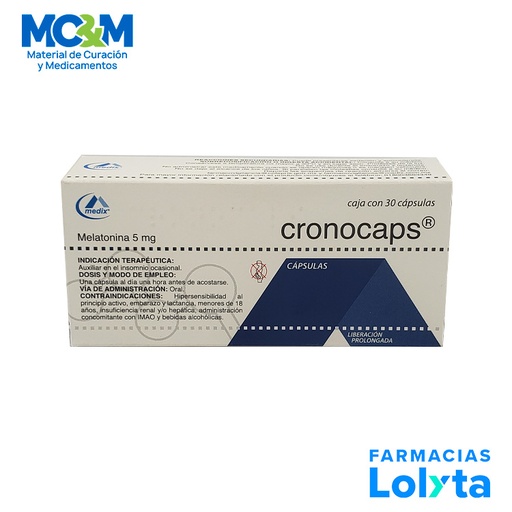 [144] CRONOCAPS 5 MG C/30 CAP LP MELATONINA LAB MEDIX