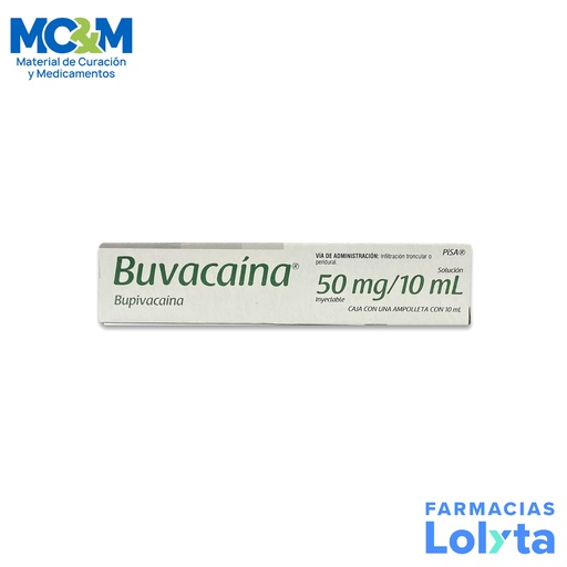 [155] BUPIVACAINA SOL INY 50 MG/10 ML C/1 AMP BUVACAINA LAB PISA