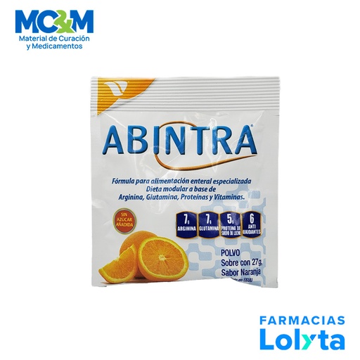 [186] ABINTRA SUPLEMENTO ALIMENTICIO SOBRE C/27 G NARANJA LAB VICTUS