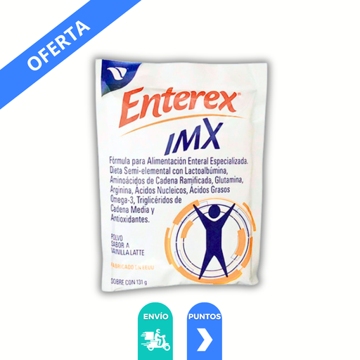 [199] ENTEREX IMX 131 G POLVO FORMULA PARA ALIMENTACION ENTERAL ESPECIALIZADA SABOR VAINILLA LATTE LAB VICTUS