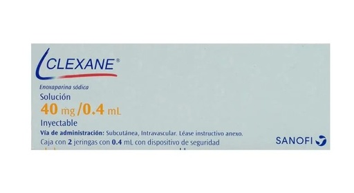 [216] CLEXANE SOL INY 40 MG/0.4 ML C/2 JERINGAS PRELLENADAS ENOXAPARINA SODICA LAB SANOFI AVENTIS