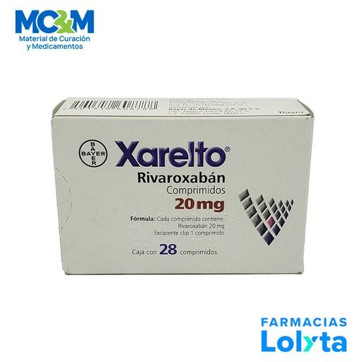 [242] XARELTO 20MG C/28 COMPRIMIDO RIVAROXABAN LAB BAYER