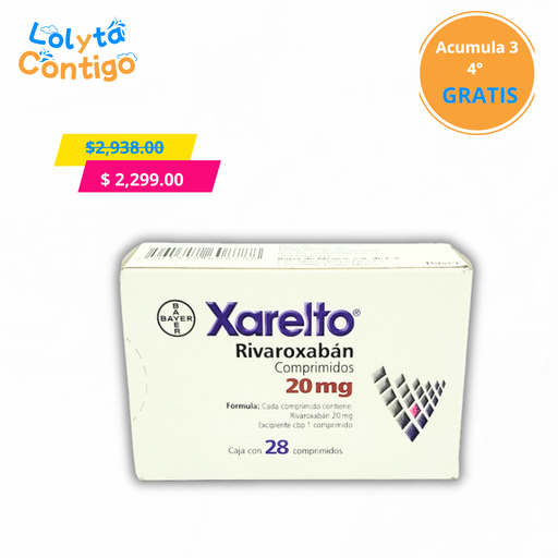[242] XARELTO 20MG C/28 COMPRIMIDO RIVAROXABAN LAB BAYER