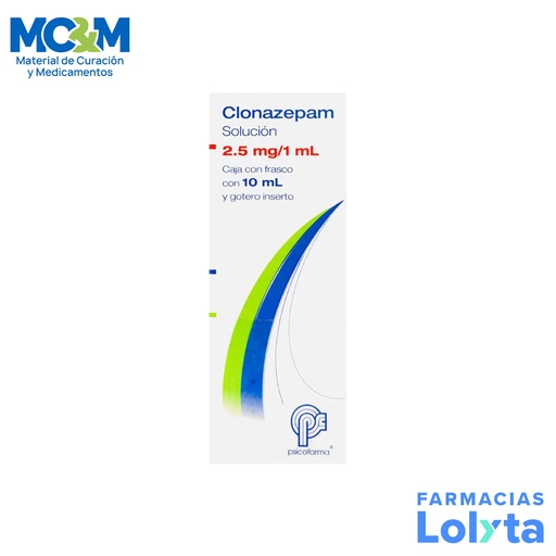 [255] CLONAZEPAM SOL ORAL 2.5 MG/ML C/10 ML LAB PSICOFARMA GRUPO II