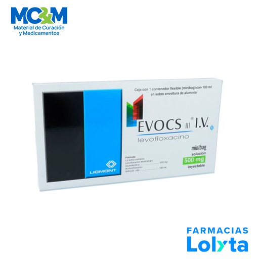 [264] EVOCS III I.V. SOL INY 500 MG/100 ML LEVOFLOXACINO LAB LIOMONT