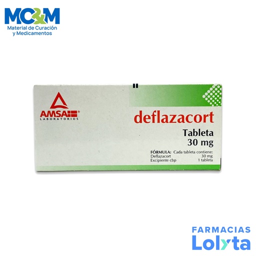 [299] DEFLAZACORT 30 MG C/10 TAB LAB AMSA