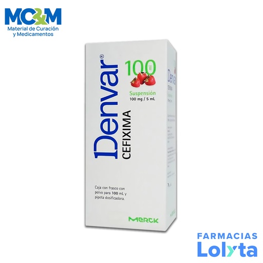 [300] DENVAR SUSPENSION 100MG/5ML C/100 ML CEFIXIMA LAB MERCK