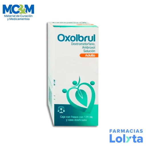 [308] DEXTROMETORFANO AMBROXOL SOL ORAL 225/225 MG/100 ML C/120 ML OXOLBRUL ADULTO LAB BRULUART