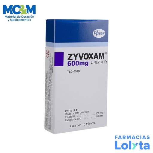 [349] ZYVOXAM 600MG C/10 TAB LINEZOLID LAB PFIZER