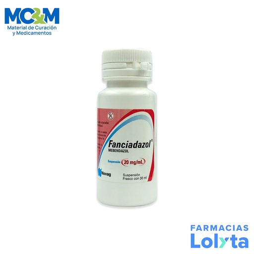 [572] MEBENDAZOL SUSPENSION 20 MG/ML C/30 ML FANCIADAZOL LAB NOVAG