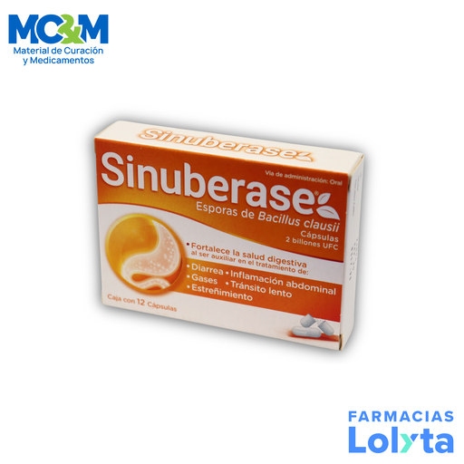 [682] SINUBERASE 2 BILLONES UFC C/12 CAP ESPORAS DE BACILLUS CLAUSII LAB SANOFI AVENTIS